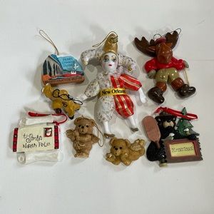 Vintage Lot of 8 Christmas Ornaments National park